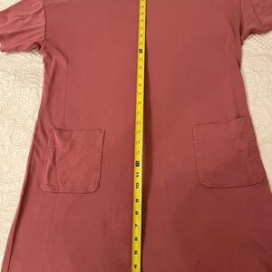 JJill Rust color Short Sleeve Dress with Pockets